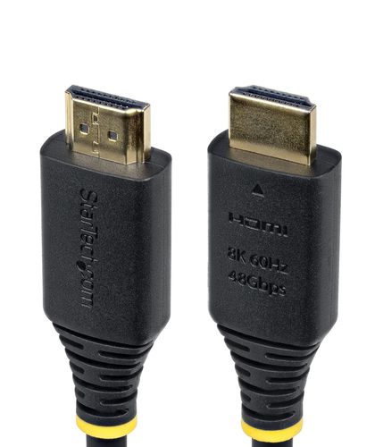 StarTech.com HDMI21-CBL-8K60-4M, 4 m, HDMI Type A (Standard), HDMI Type A (Standard), 48 Gbit/s, Audio Return Channel (ARC), Black