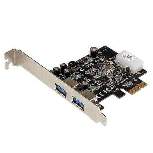 StarTech.com PEXUSB3S25, PCIe, USB 3.2 Gen 1 (3.1 Gen 1), Full-height / Low-profile, PCIe 2.0, 3 m, CE, FCC