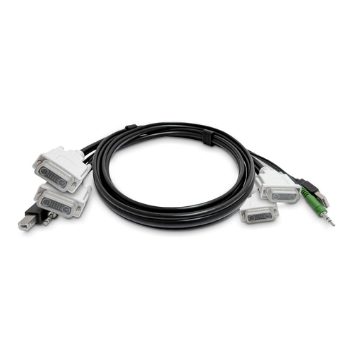 StarTech.com SK2DVMMKVM06-TAA, 1,8 m, USB, USB, Black, 2 x DVI/USB-B/3.5mm, 2 x DVI/USB-A/3.5mm