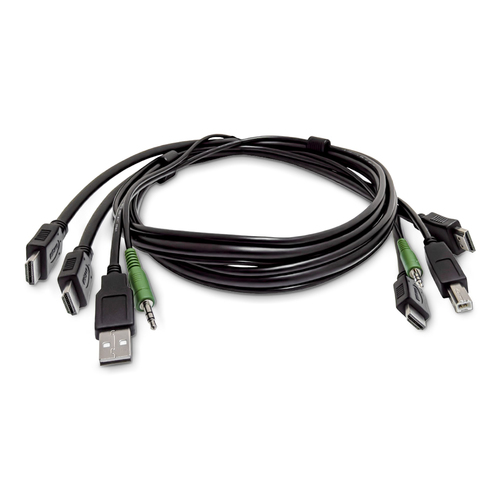 StarTech.com SK2HDMMKVM06-TAA, 1,8 m, USB, USB, HDMI, Black, 2 x HDMI/USB-A/3.5mm