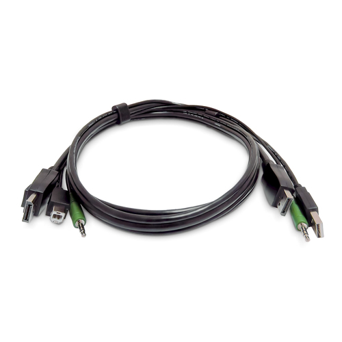 StarTech.com SKDPMMKVM06-TAA, 1,8 m, USB, USB, DisplayPort, Black, DisplayPort/USB-B/3.5mm