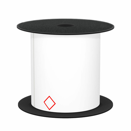 Brother BMSLT34GHS1V2, Red, White, Self-adhesive printer label, Die-cut label, Vinyl, Thermal transfer, Universal