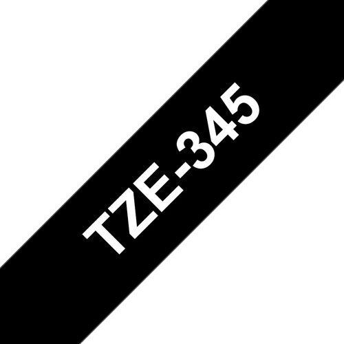 Brother TZE-345, White on black, TZe, Thermal transfer, Philippines, 5 year(s), Brother
