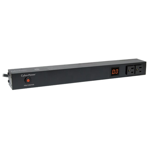 CyberPower PDU15M2F8R, Metered, 1U, Horizontal/Vertical, Black, LCD, 10 AC outlet(s)