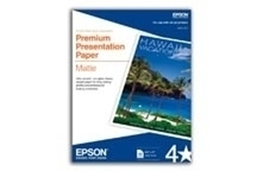 Epson Premium Presentation Paper Matte, Borderless - 11" x 14" - Matte - 50 Sheet, 167 g/m², 9 µm, 94%, 11 x 14", 97 %