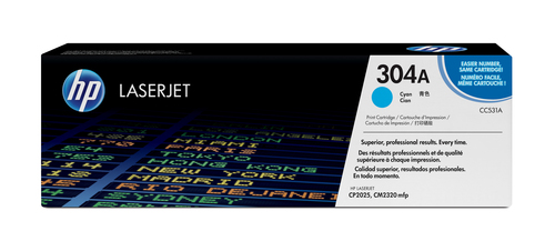 HP 304A Cyan Original LaserJet Toner Cartridge, 2800 pages, Cyan, 1 pc(s)