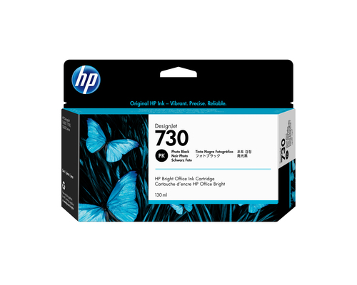 HP 730 130-ml Photo Black DesignJet Ink Cartridge, HP DesignJet T1700 Printer series, Thermal inkjet, Black, Business, Singapore, 202 mm