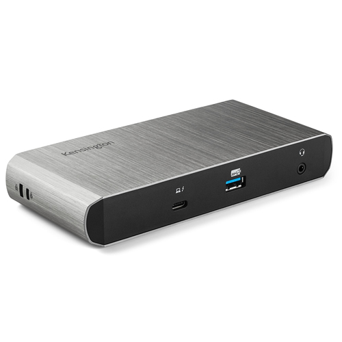 Kensington SD5500T, Wired, Thunderbolt 3, 60 W, 1000,10,100 Mbit/s, Silver, Black, 40 Gbit/s