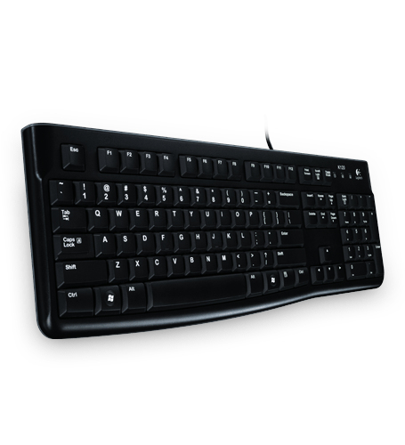 Logitech 920-002851, Full-size (100%), Wired, USB, QWERTY, Black