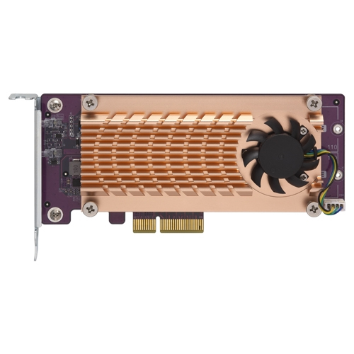 QNAP QM2, PCIe, M.2, PCIe 2.0, Copper, 68,9 mm, 147,2 mm