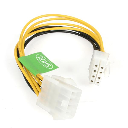 StarTech.com EPS8EXT, 8-pin EPS12V, 8-pin EPS12V, 0,203 m, Male, Female, Straight