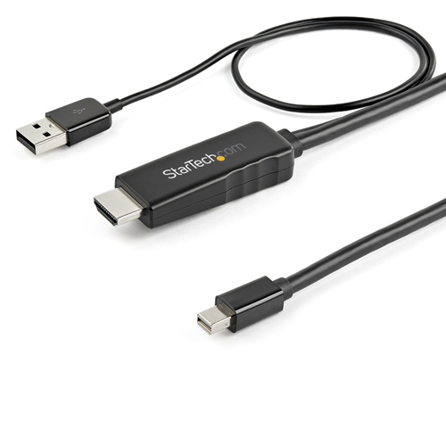 StarTech.com HD2MDPMM2M, 2 m, HDMI Type A (Standard), Mini DisplayPort, Male, Male, Straight