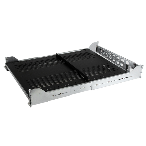 StarTech.com UNISLDSHF192, Adjustable shelf, Steel, Black, Silver, 8,2 kg
