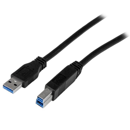 StarTech.com USB3CAB2M, 2 m, USB A, USB B, USB 3.2 Gen 1 (3.1 Gen 1), 5 Gbit/s, Black