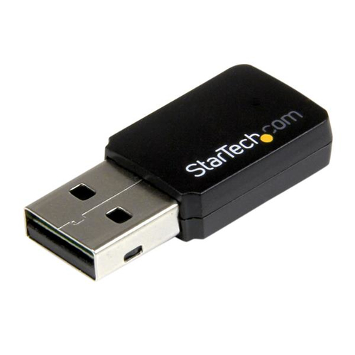 StarTech.com USB433WACDB, Wireless, USB, WLAN, Wi-Fi 5 (802.11ac), 433 Mbit/s, Black