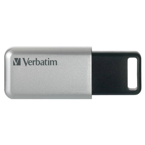 Verbatim Secure Pro, 64 GB, USB Type-A, 3.2 Gen 1 (3.1 Gen 1), 35 MB/s, Cap, Black, Grey