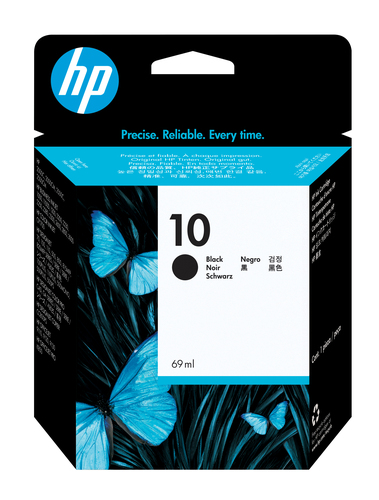 HP Cartucho de tinta negro 10, Standard Yield, Black, Pigment-based ink, 1 pc(s), 2200 pages