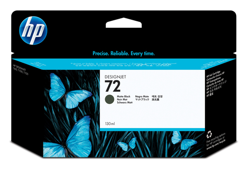 HP 72 130-ml Matte Black DesignJet Ink Cartridge, HP DesignJet T610 Printer series, T620 Printer series, T770 Printer series, T1100 Printer series,..., Thermal inkjet, Black, C9403A, Business, Singapore