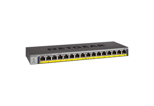 NETGEAR GS116LP, Unmanaged, Gigabit Ethernet (10/100/1000), Power over Ethernet (PoE), Rack mounting