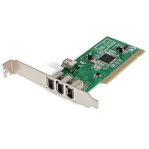 StarTech.com PCI1394MP, PCI, IEEE 1394/Firewire, Green, Metallic, CE, UL, FCC, REACH, TAA, Microsoft WHQL Certified, Texas Instruments - TSB12LV26, 0,4 Gbit/s