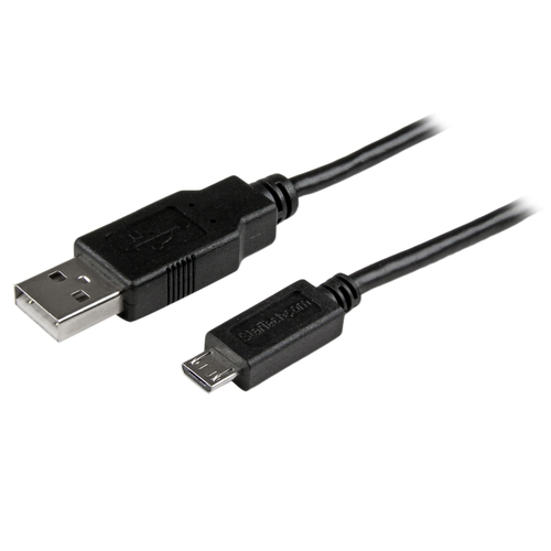 StarTech.com USBAUB3MBK, 3 m, USB A, Micro-USB B, USB 2.0, Male/Male, Black