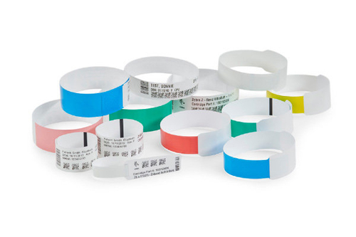 Zebra Z-Band UltraSoft Wristband, White, Synthetic, Thermal transfer, Zebra, 6 pc(s)