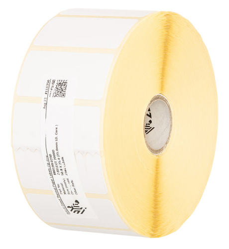Zebra Z-Select 2000D, White, Self-adhesive printer label, Die-cut label, Roll, Paper, Direct thermal