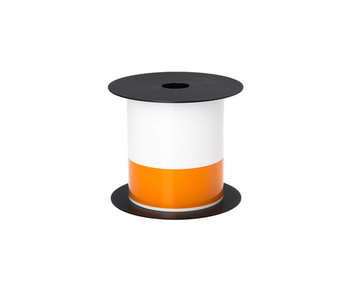 Brother BMSLT406AFC150, Orange, White, Self-adhesive printer label, Continuous label, Vinyl, Thermal transfer, Universal