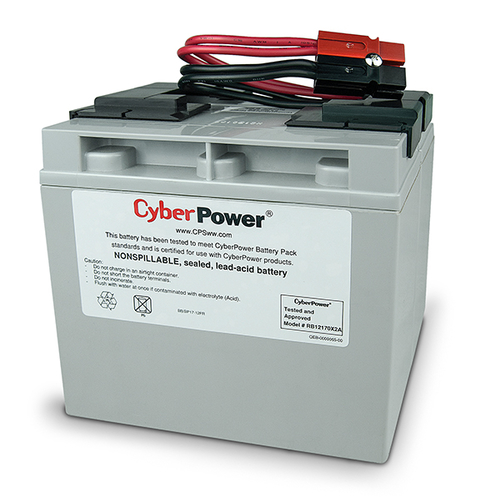CyberPower RB12170X2A, 12 V, 17 Ah, Grey, Sealed Lead Acid (VRLA), 12,4 kg, 151,9 mm