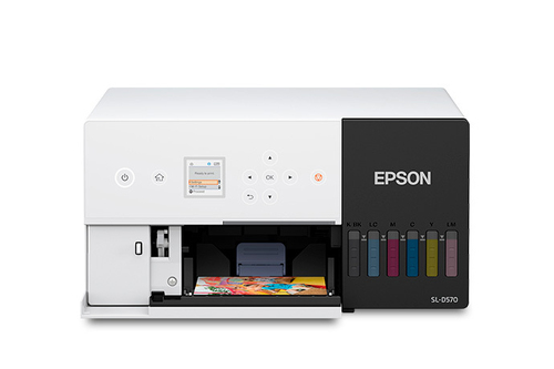 Epson SureLab D570, Dye Ink, 1440 x 720 DPI, Borderless printing, Wi-Fi, Direct printing, Black, White