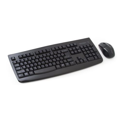 Kensington K72324USA, Full-size (100%), Wireless, RF Wireless, QWERTY, Black, Mouse included