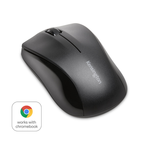 Kensington K76801WW, Ambidextrous, Optical, RF Wireless, 1000 DPI, Black, Grey