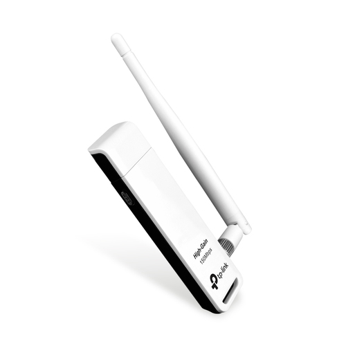 TP-Link TL-WN722N, Wireless, USB, WLAN, Wi-Fi 4 (802.11n), 150 Mbit/s, Black, White