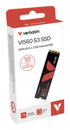 Verbatim Vi560 S3, 512 GB, M.2, 520 MB/s, 6 Gbit/s