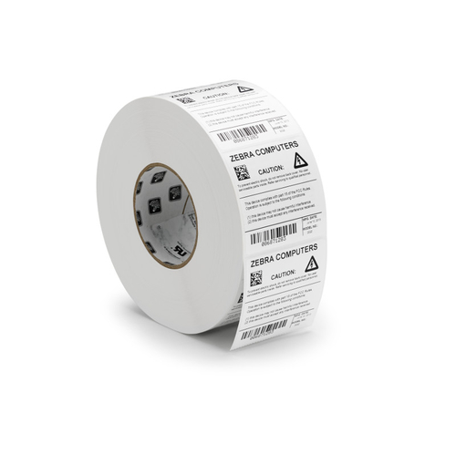 Zebra Z-Ultimate 2000T White, White, Polyester, Thermal transfer, Permanent, Gloss, UL, cUL