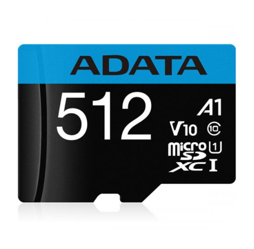 ADATA AUSDX512GUICL10A1-RA1, 512 GB, MicroSDXC, Class 10, UHS-I, 100 MB/s, 25 MB/s