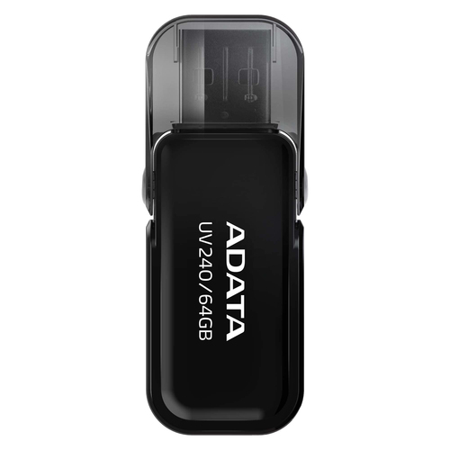 ADATA UV240, 64 GB, USB Type-A, 2.0, Cap, 7 g, Black