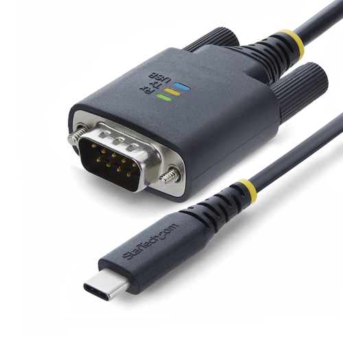 StarTech.com 1P6FFC-USB-C-SERIAL, Black, 2 m, USB Type-C, RS-232, Male, Female