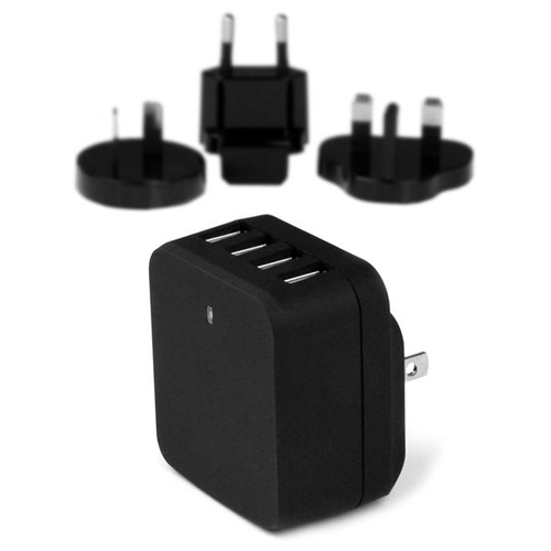StarTech.com USB4PACBK, Indoor, AC, 5 V, 6,8 A, Black