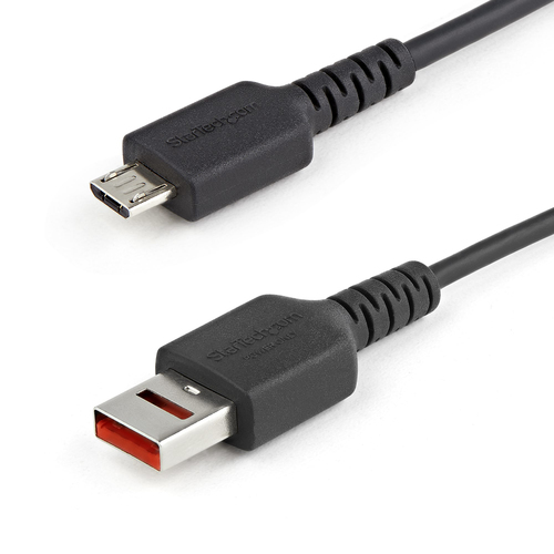 StarTech.com USBSCHAU1M, 1 m, USB A, Micro-USB B, USB 2.0, 0,48 Gbit/s, Black