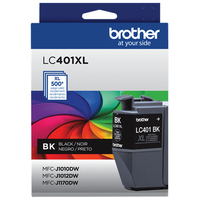 Brother LC401XLBKS, High (XL) Yield, Black, 1 pc(s), 500 pages, Single pack