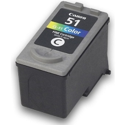 Canon CL-51 Color FINE Cartridge, Cyan, Magenta, Yellow, Pigment-based ink