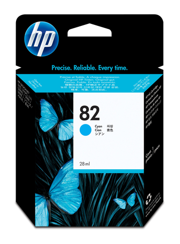 HP 82 69-ml Cyan DesignJet Ink Cartridge, HP DesignJet 800, 800PS, Copier CC800PS, 815 MFP, 820 MFP, 500, 500 Plus, 500PS, 510, Thermal inkjet, Cyan, C4911A, Business, Singapore