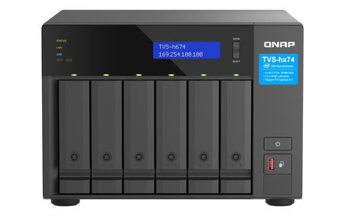 QNAP TVS-h674, NAS, Tower, Intel® Core™ i3, i3-12100, 16 GB, DDR4