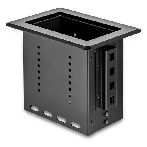 StarTech.com BEZ4MOD, Cable box, Desk, Aluminium, Steel, Black