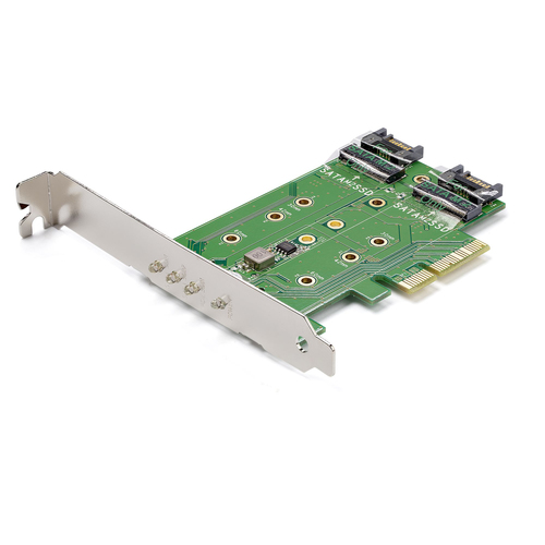 StarTech.com PEXM2SAT32N1, PCIe, M.2, SATA, Full-height / Low-profile, PCIe 3.0, 50000 h, CE, FCC, TAA, REACH