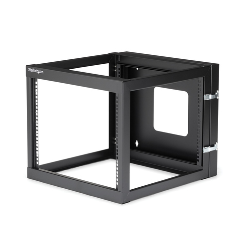 StarTech.com RK819WALLOH, Wall mounted rack, 8U, 63,4 kg, 15,1 kg, Black