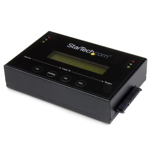 StarTech.com SATDUP11IMG, HDD/SSD duplicator, SATA, Black, LCD, Activity, Power, 2.5,3.5"