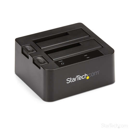 StarTech.com SDOCK2U313, HDD, SSD, Serial ATA, Serial ATA II, Serial ATA III, 2.5,3.5", 6 TB, USB 3.2 Gen 2 (3.1 Gen 2) Type micro-B, Black