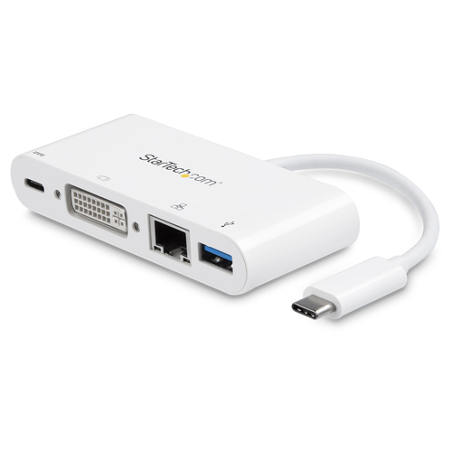 StarTech.com DKT30CDVPD, Wired, USB 3.2 Gen 1 (3.1 Gen 1) Type-C, USB Type-A, USB Type-C, 10,100,1000 Mbit/s, IEEE 802.3, IEEE 802.3ab, IEEE 802.3u, White